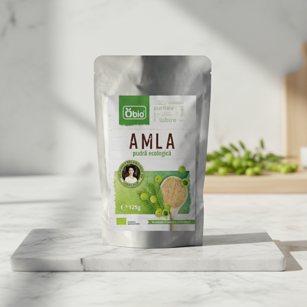 Amla Pudră Ecologică (Raw Bio) Obio 125g - Superaliment pentru Imunitate și Frumusețe