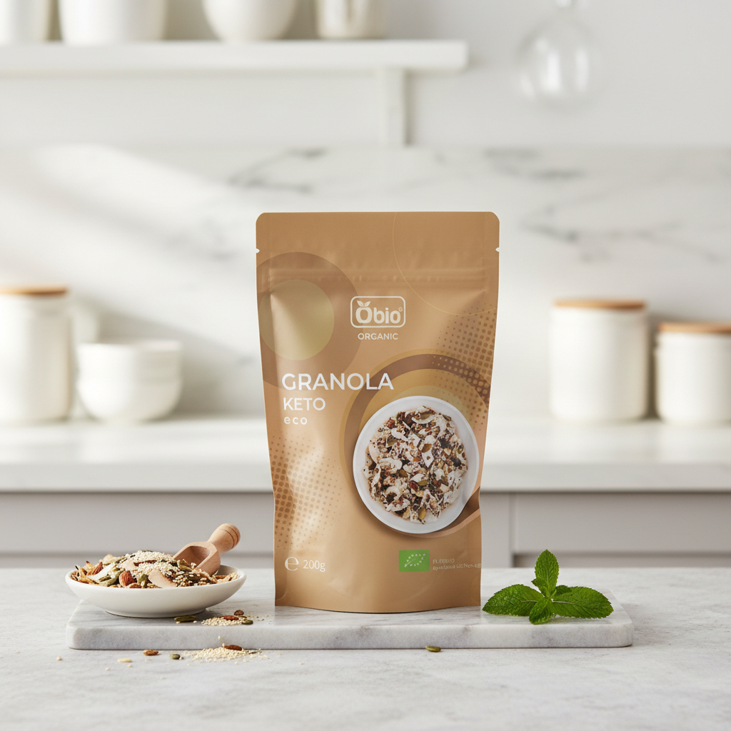 Granola Keto Bio Obio - Mix Crocant de Semințe și Cocos Low Carb 200g