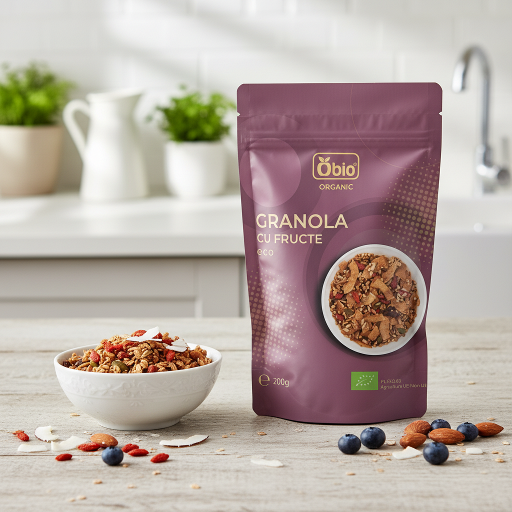 Granola Bio cu Fructe Goji și Cocos 200g Obio 2