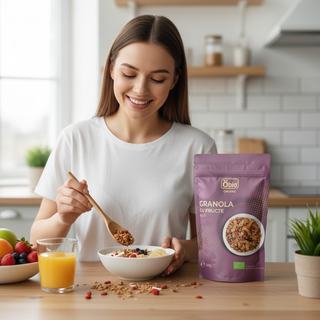Granola Bio cu Fructe Goji și Cocos 200g Obio 3