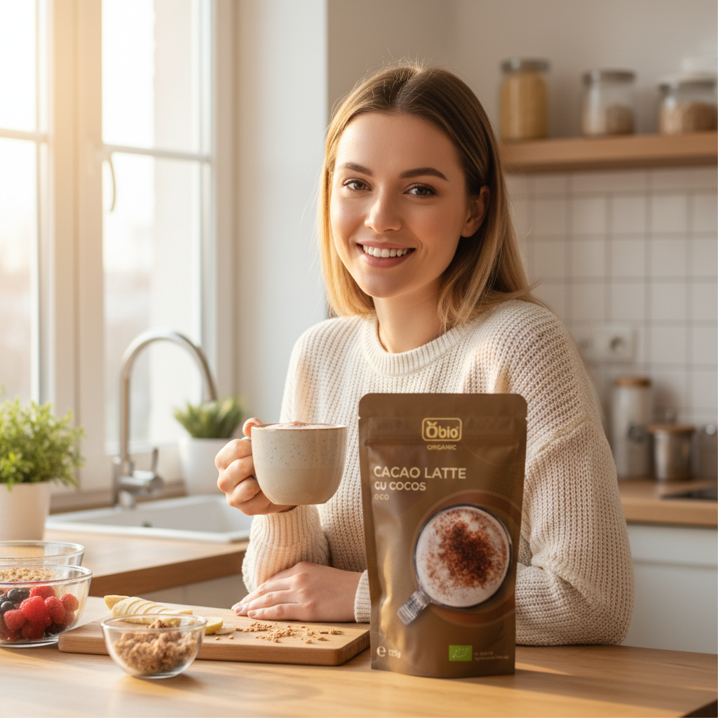 Cacao Latte cu Cocos Bio Obio 125g - Răsfăț Cremos și Natural 3