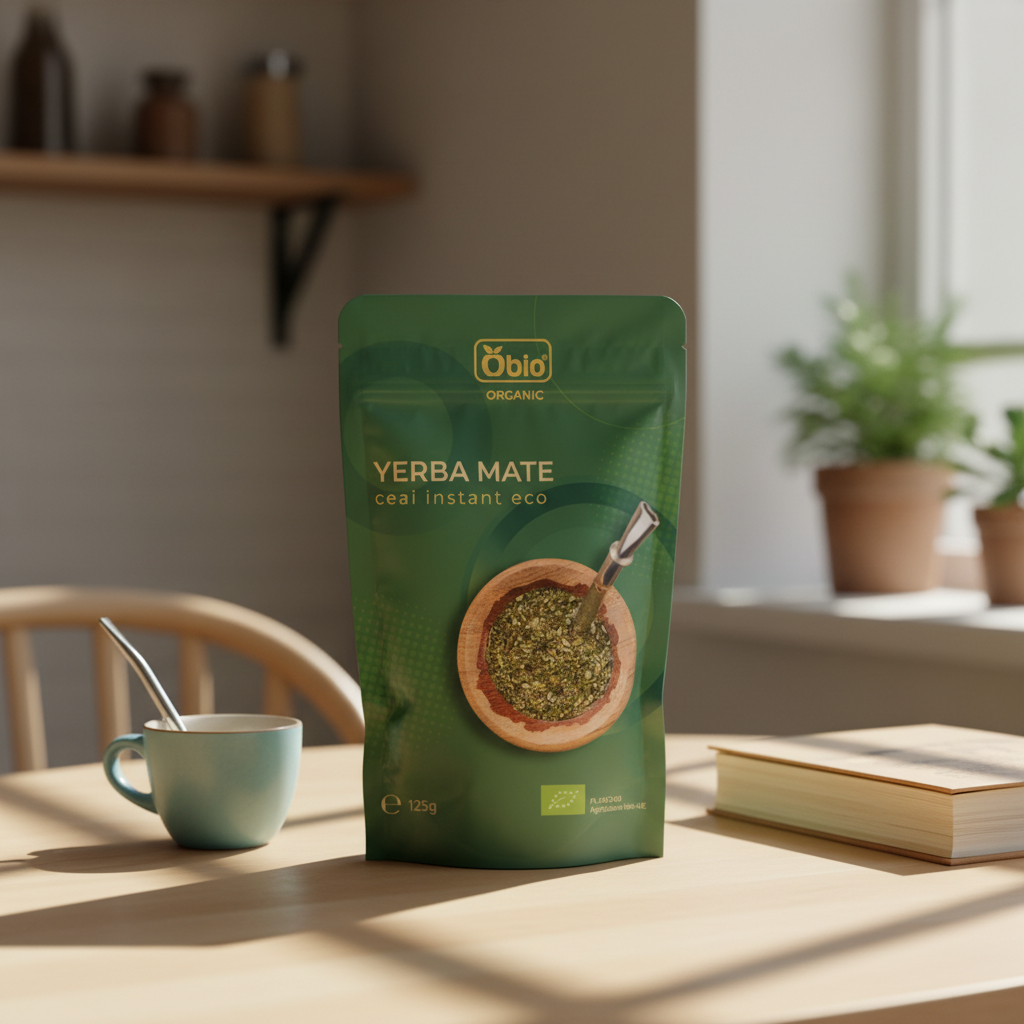 Ceai Yerba Mate Instant Bio 125g Obio - Sursă Naturală de Vitalitate din Brazilia