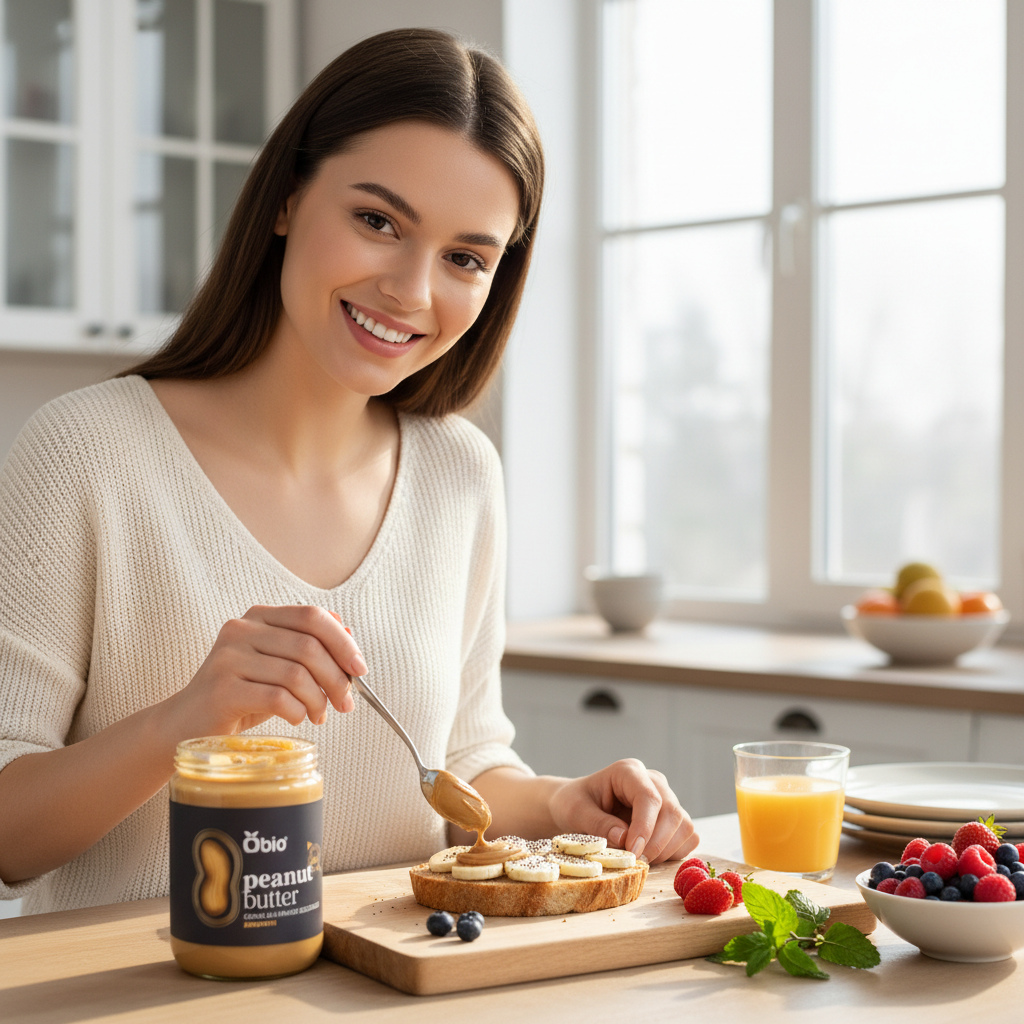 Cremă de Arahide Smooth Bio 100% Naturală Obio - Fără Sare și Gluten 500g 3