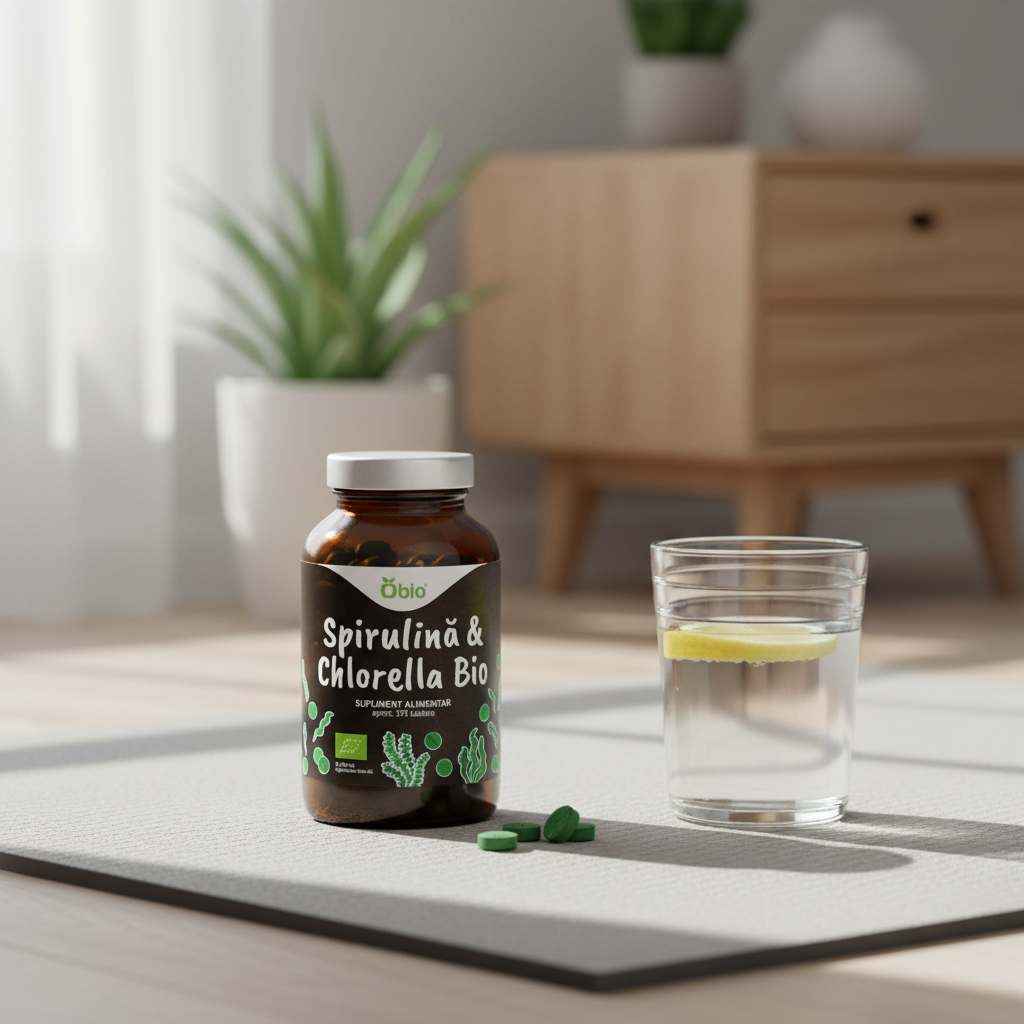 Spirulina și Chlorella Bio Obio, 375 Tablete (150g) – Supliment Premium pentru Detoxifiere, Imunitate și Energie Naturală