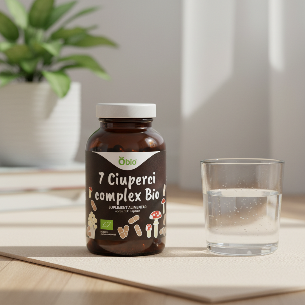Complex 7 Ciuperci Medicinale Bio 150 Capsule - Imunitate și Vitalitate Obio 2