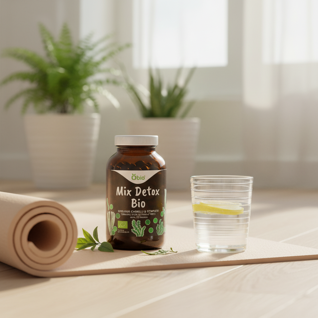 Mix Detox Bio Complex: Spirulină, Chlorella și Ierburi Verzi - 375 Tablete Obio 2