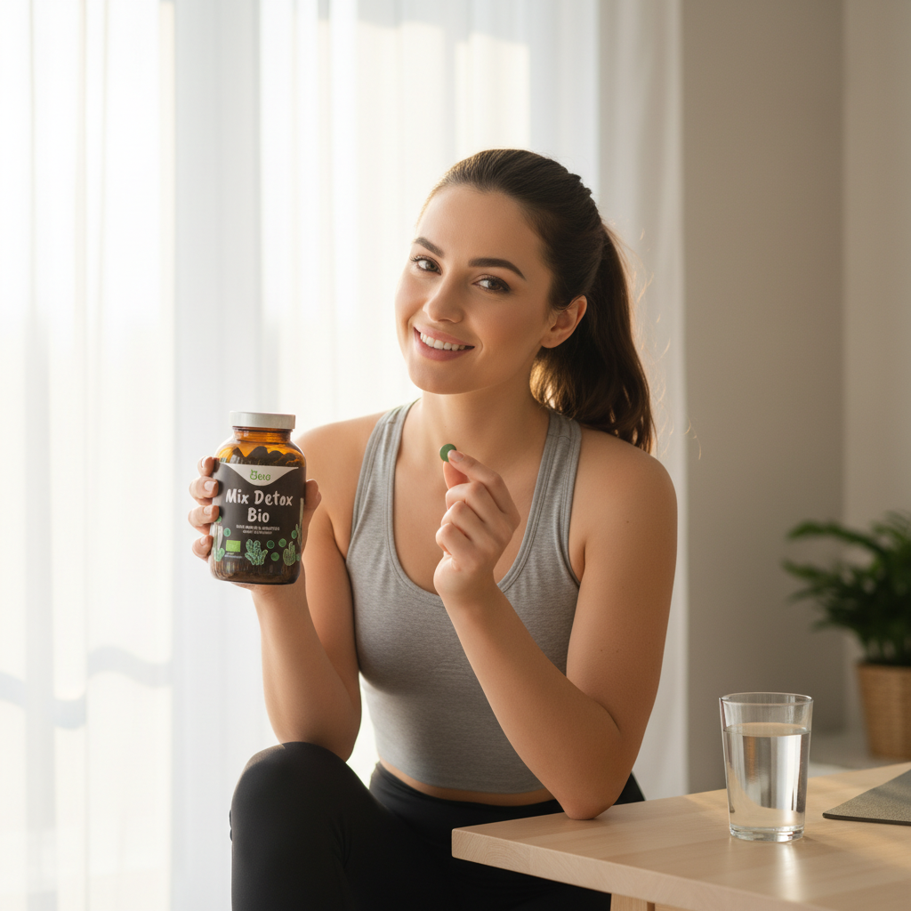 Mix Detox Bio Complex: Spirulină, Chlorella și Ierburi Verzi - 375 Tablete Obio 3