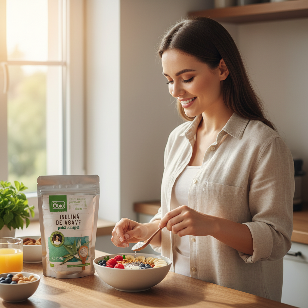 Inulină de Agave Pudră Bio 250g Obio – Prebiotic Natural și Sursă Excelentă de Fibre 2