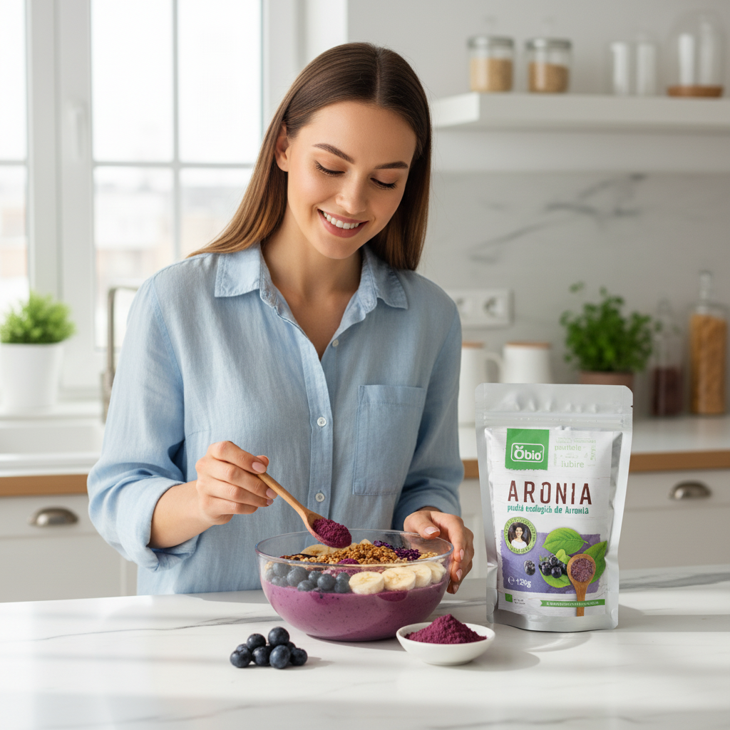 Pudră Ecologică de Aronia Obio, 125g - Superaliment Bogat în Polifenoli 3