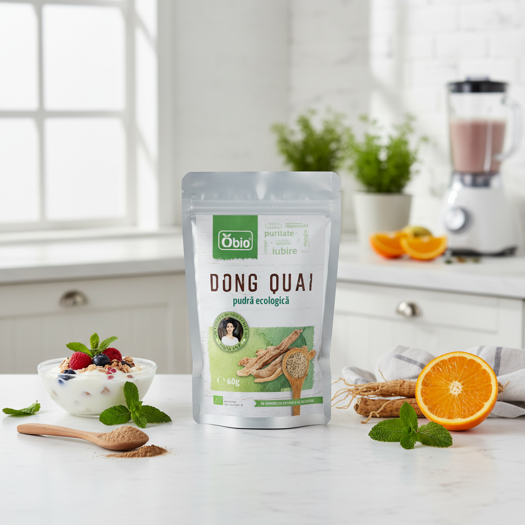 Dong Quai Pudră Bio 60g Obio - Ginseng Feminin pentru Echilibru și Vitalitate 2
