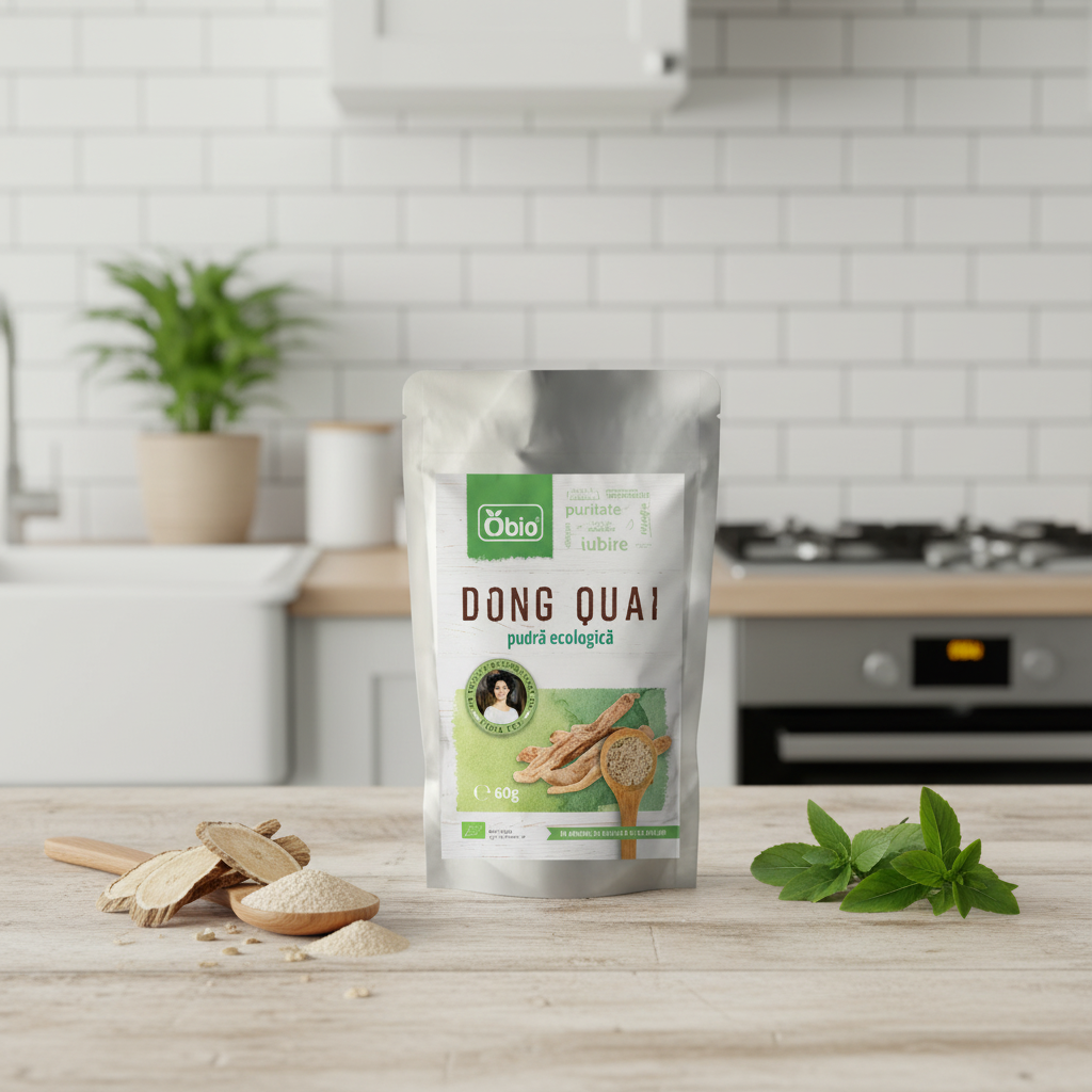 Dong Quai Pudră Bio 60g Obio - Ginseng Feminin pentru Echilibru și Vitalitate