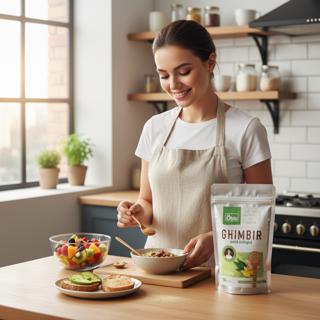 Ghimbir Pudră Bio 125g Obio - Condiment Pur, Antioxidant și Antiinflamator 3