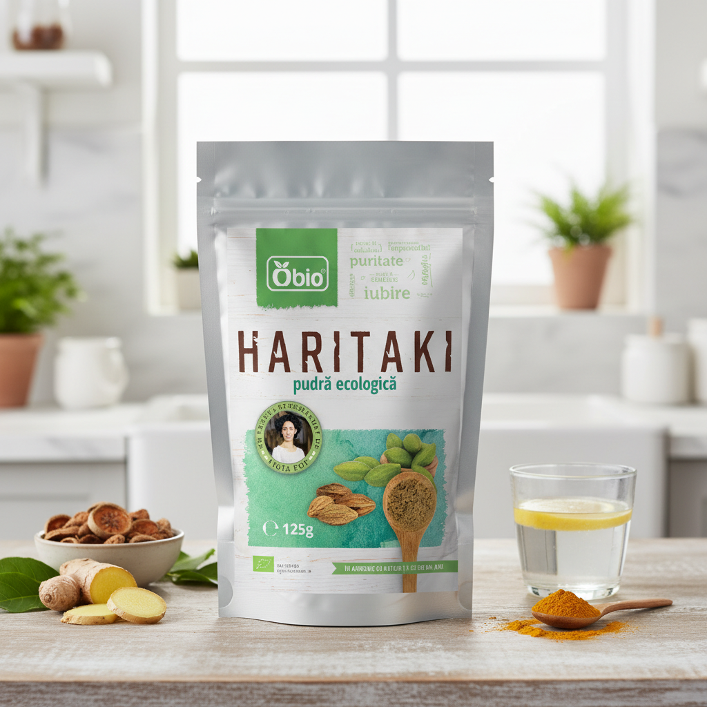Haritaki Pudră Bio Obio – Regele Medicamentelor Ayurvedice pentru Digestie și Detoxifiere (125g) 2