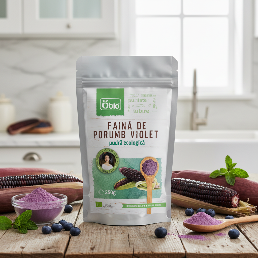 Făină de Porumb Violet Bio 250g Obio - Superaliment Antioxidant 2