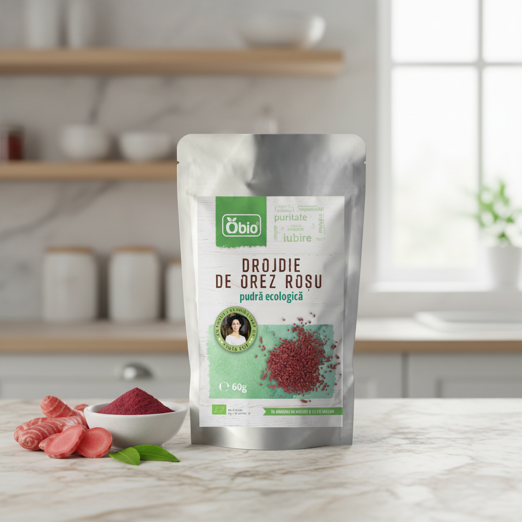 Drojdie de Orez Roșu Pudră Bio 60g Obio | Supliment Tradițional pentru Echilibru