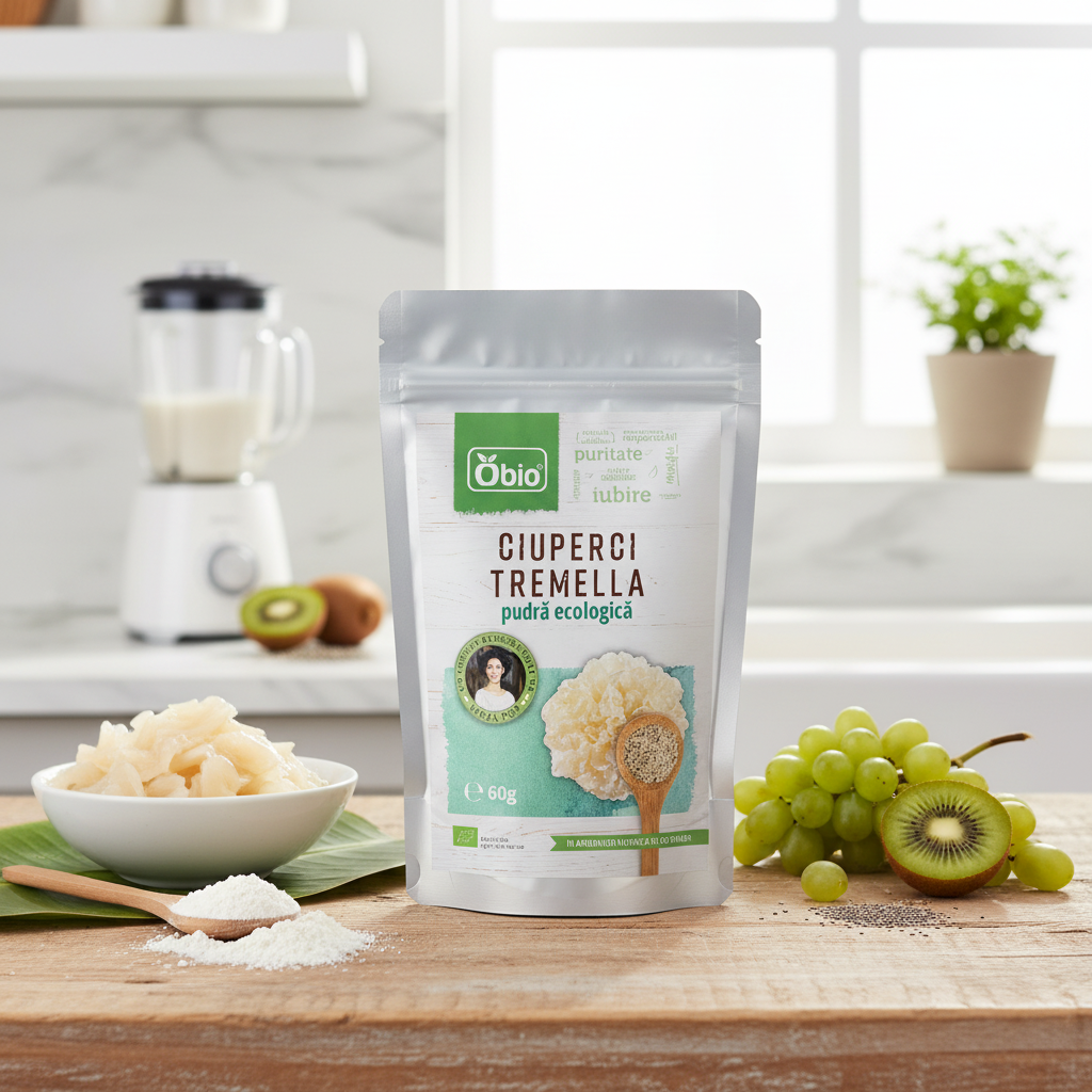 Pudră de Ciuperci Tremella Bio 60g Obio - Supliment Alimentar Premium Anti-Aging 2
