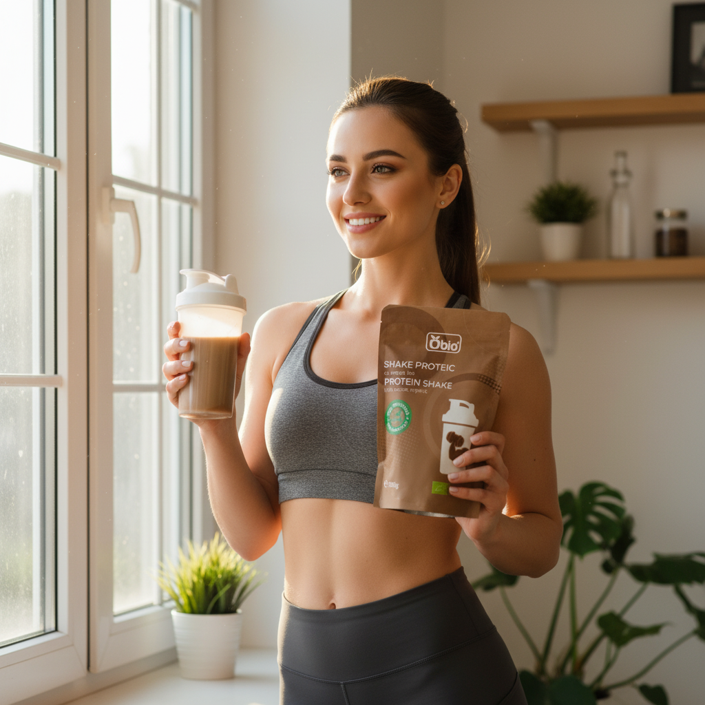 Shake Proteic Bio cu Cacao și Îndulcitor Natural 300g Obio - Sursă Vegetală Premium 3