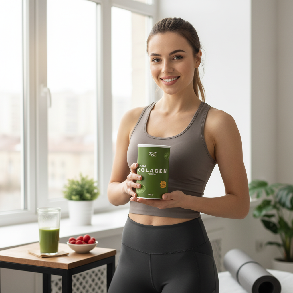 Colagen Shake cu Matcha și Apă de Cocos Green Bliss – Proteina Tinereții pentru Frumusețe și Vitalitate (300g) 3
