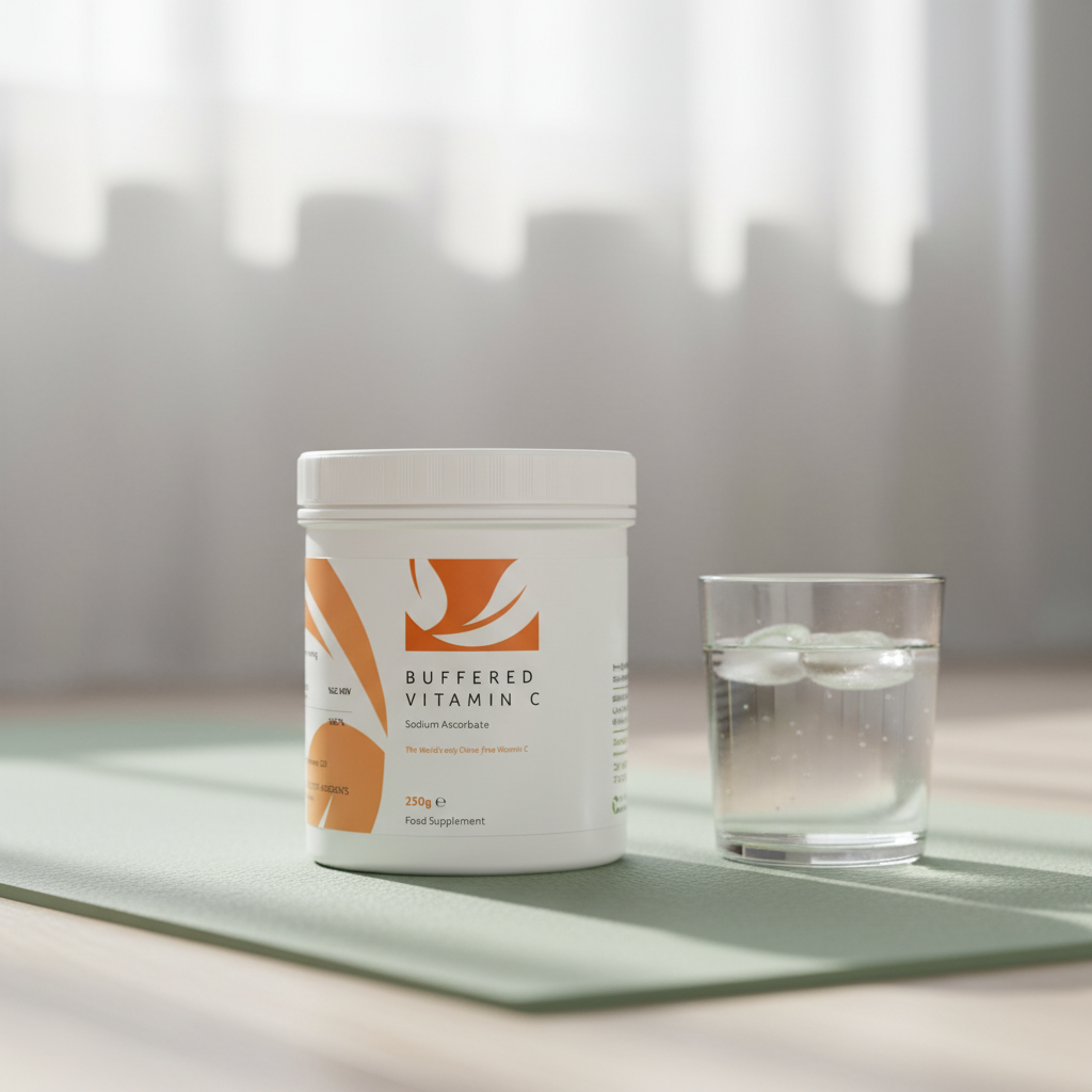 Vitamina C Alcalină Tamponată (Sodium Ascorbate) 250g Nutriscript | Quali-C® Pură Non-China