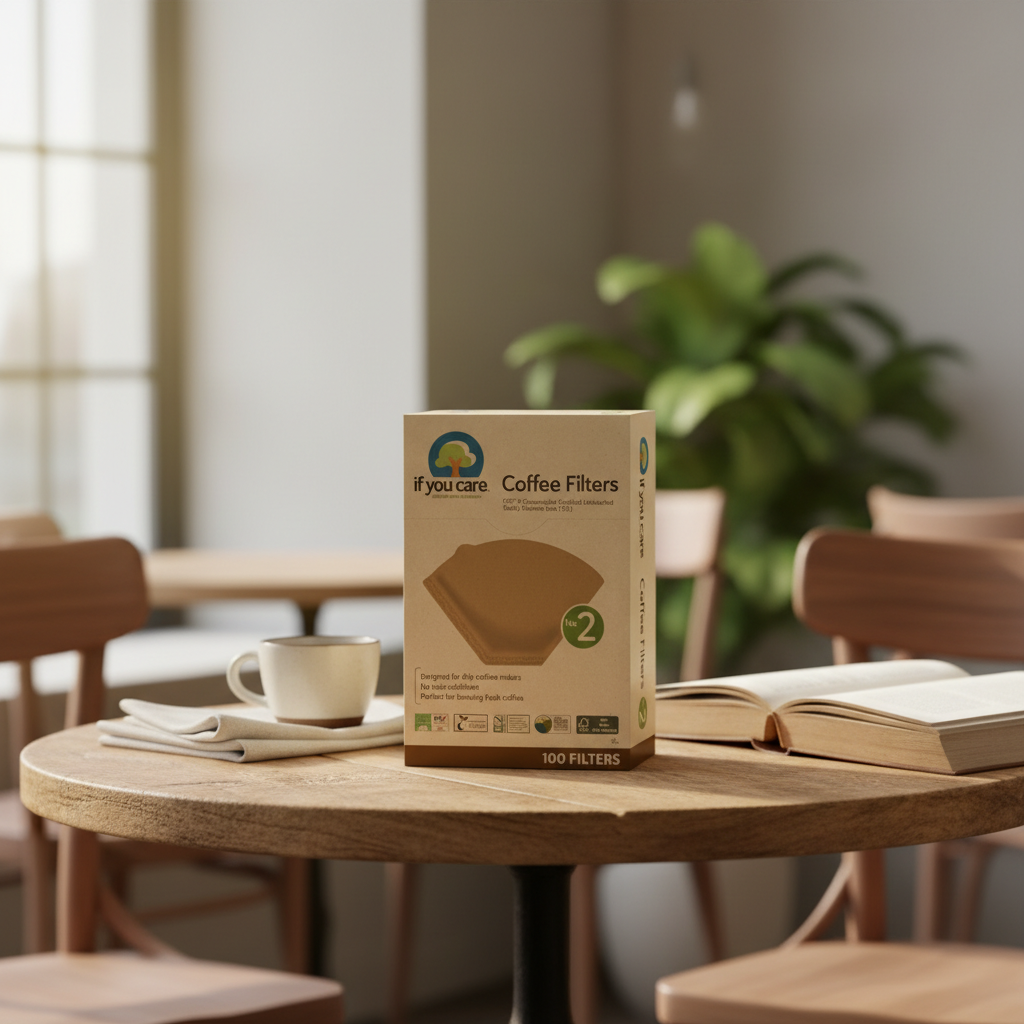 Filtre de Cafea Nealbite Nr. 2 Compostabile TCF - 100 Bucăți If You Care
