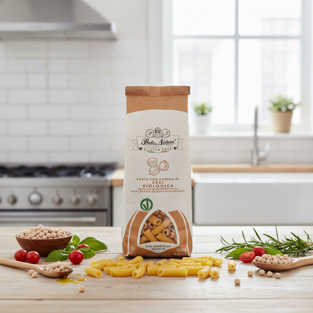 Paste Maccheroni cu Năut Bio, Fără Gluten & Bogate în Proteine - Pasta Natura, 250g 2