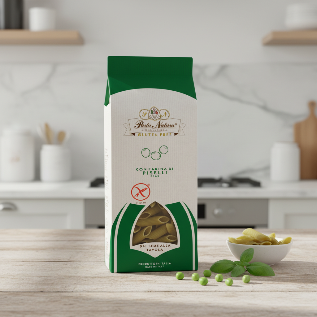 Penne Bio din Mazăre Verde Fără Gluten 250g Pasta Natura – Paste Vegane Bogate în Proteine