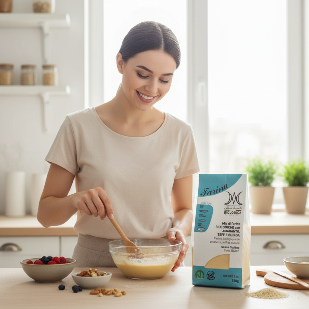 Mix de Făinuri Bio Fără Gluten cu Amarant, Teff și Quinoa – Bază Versatilă pentru Panificație Marchesato 250g 3