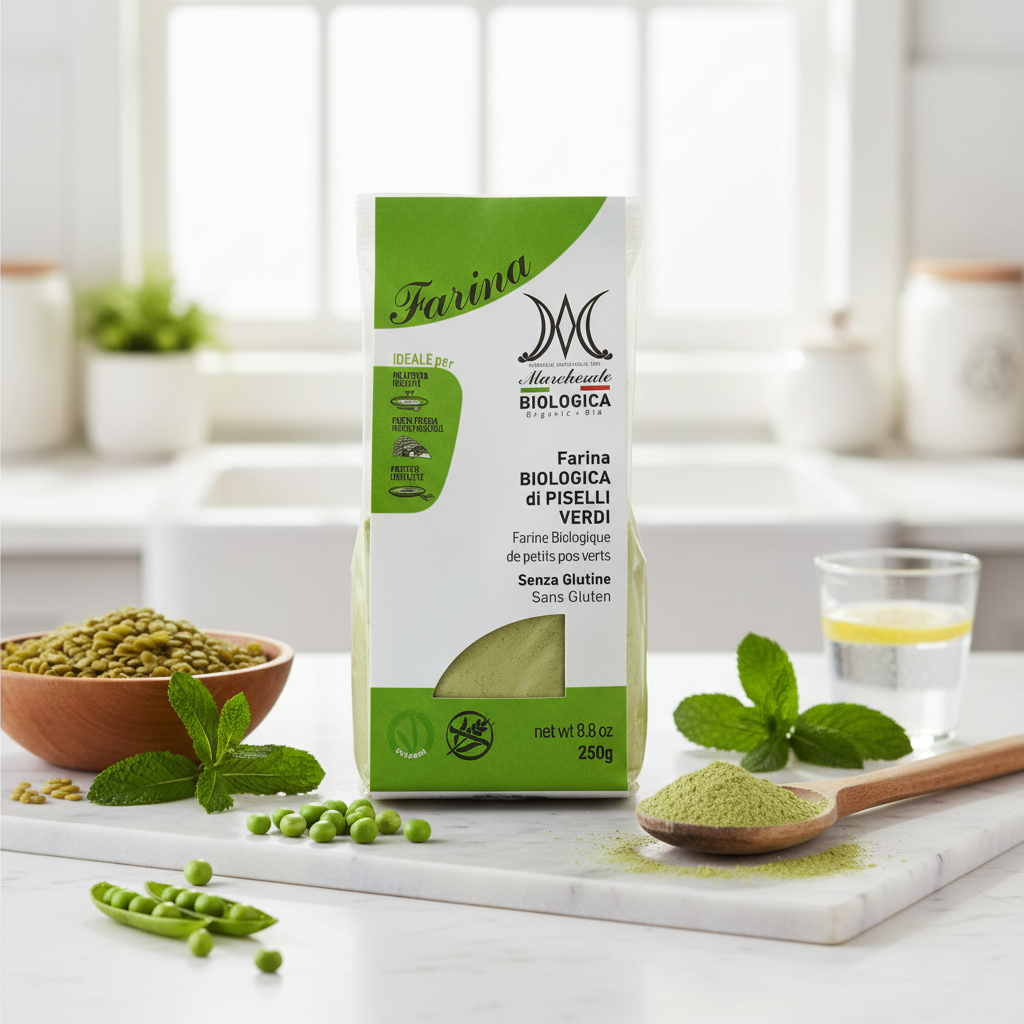 Făină de Mazăre Verde Bio Marchesato 250g - Alternativă Fără Gluten, Bogată în Proteine pentru Rețete Vegane 2