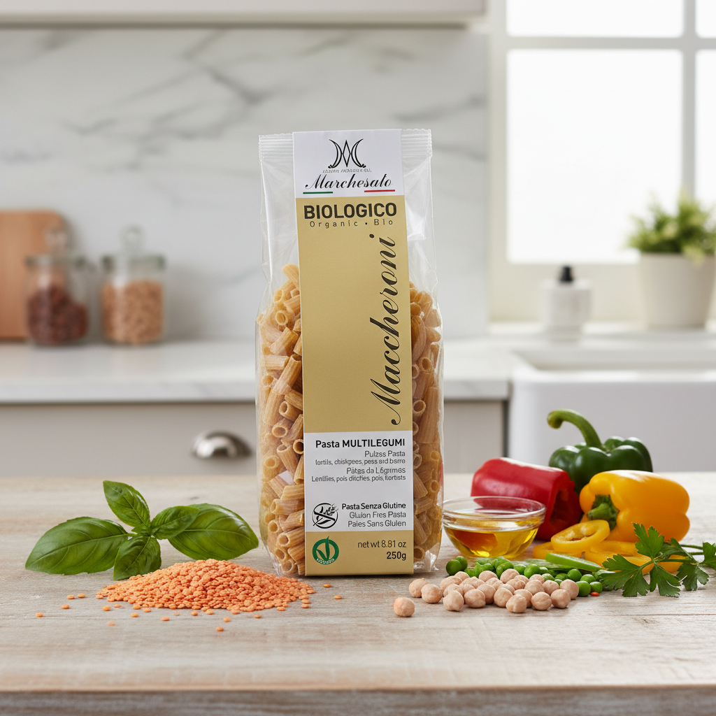 Paste Maccheroni cu Legume Bio Fără Gluten 250g Marchesato - Sursă de Proteine și Fibre 2