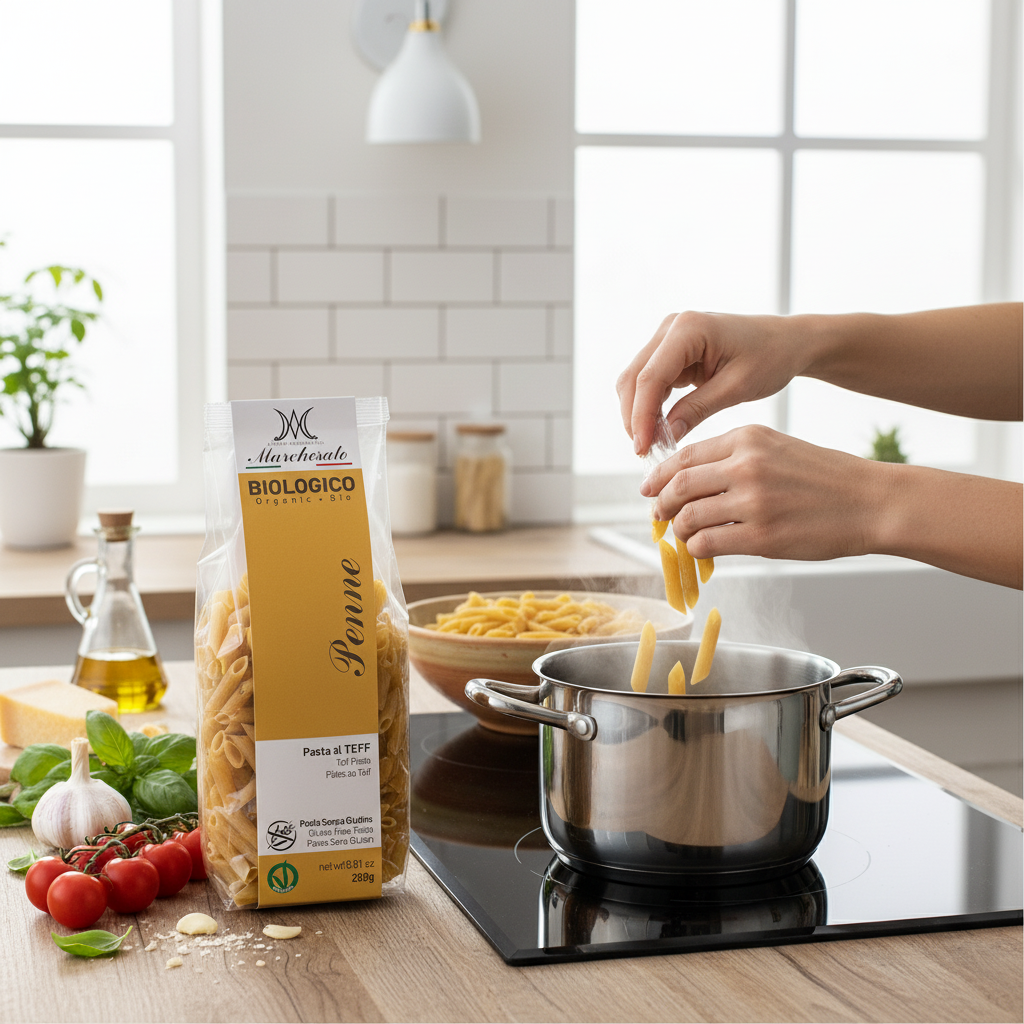 Penne Bio din Teff Fără Gluten Marchesato - Paste Vegane Artizanale 250g 2