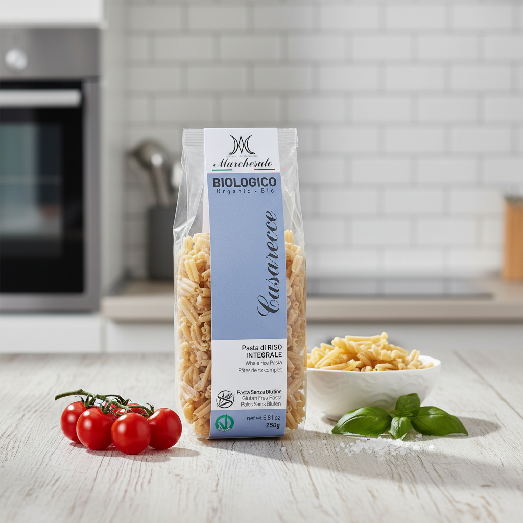 Paste Casarecce Bio din Orez Integral – Fără Gluten – Marchesato, 250g
