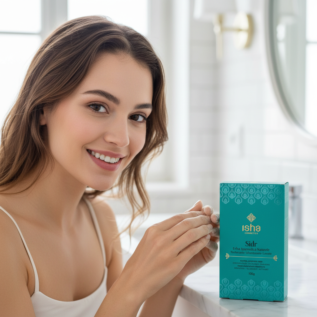 Sidr Pulbere Ayurvedică Pură pentru Volum și Curățare Delicată Isha 100g 3