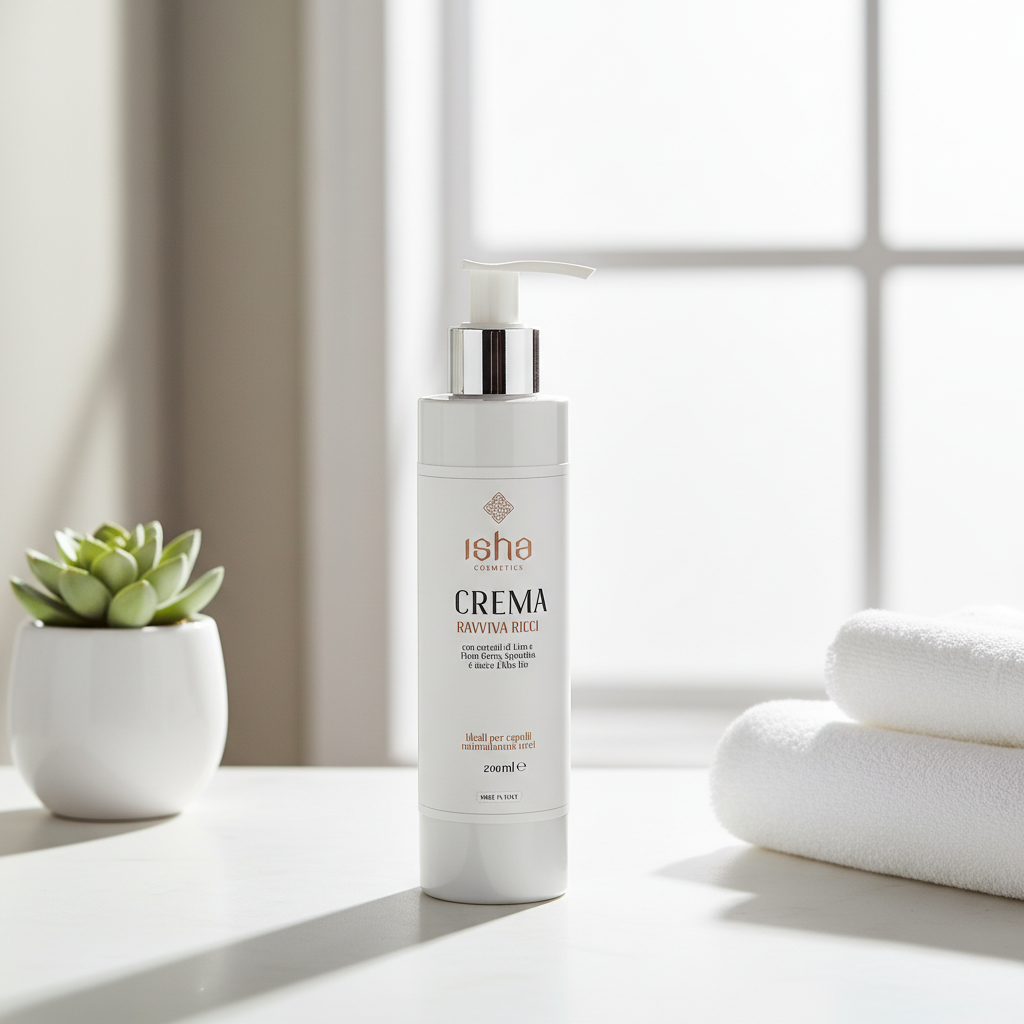 Crema Revigoratoare pentru Păr Cret Isha, 200ml – Definire Perfectă și Hidratare Naturală cu Schinduf și Spirulină