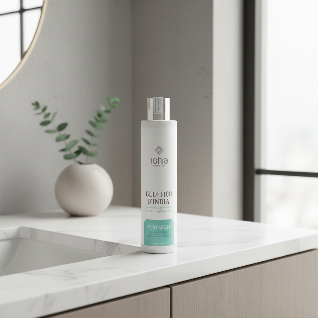 Gel de Păr Hidratant Isha cu Ulei de Cactus Indian, 200ml - Styling Natural și Reparare pentru Păr Uscat și Deteriorat 2