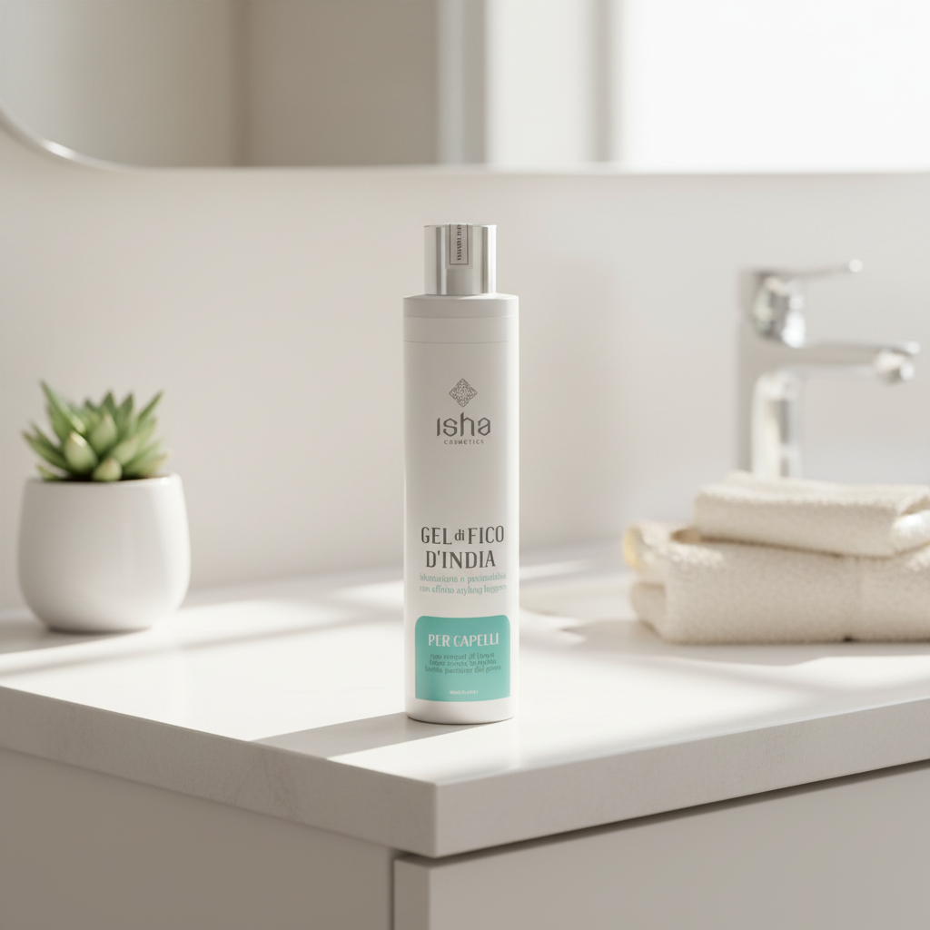 Gel de Păr Hidratant Isha cu Ulei de Cactus Indian, 200ml - Styling Natural și Reparare pentru Păr Uscat și Deteriorat