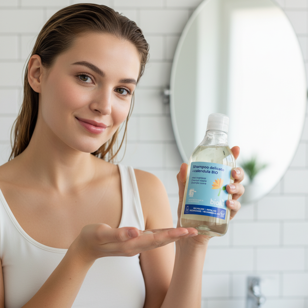 Șampon Ecologic Delicat cu Gălbenele și Flori de Portocal - Biolu 250ml 3