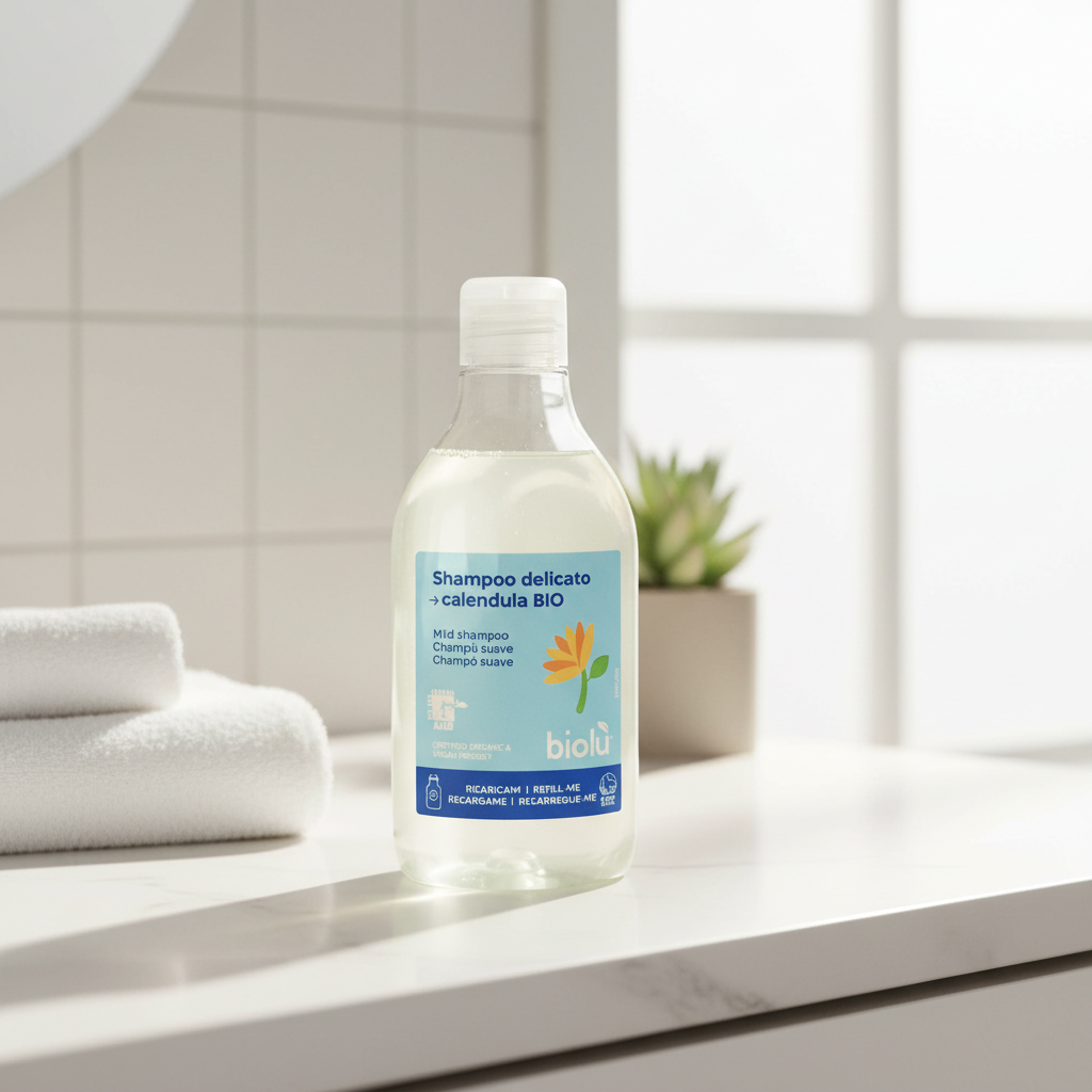 Șampon Ecologic Delicat cu Gălbenele și Flori de Portocal - Biolu 250ml