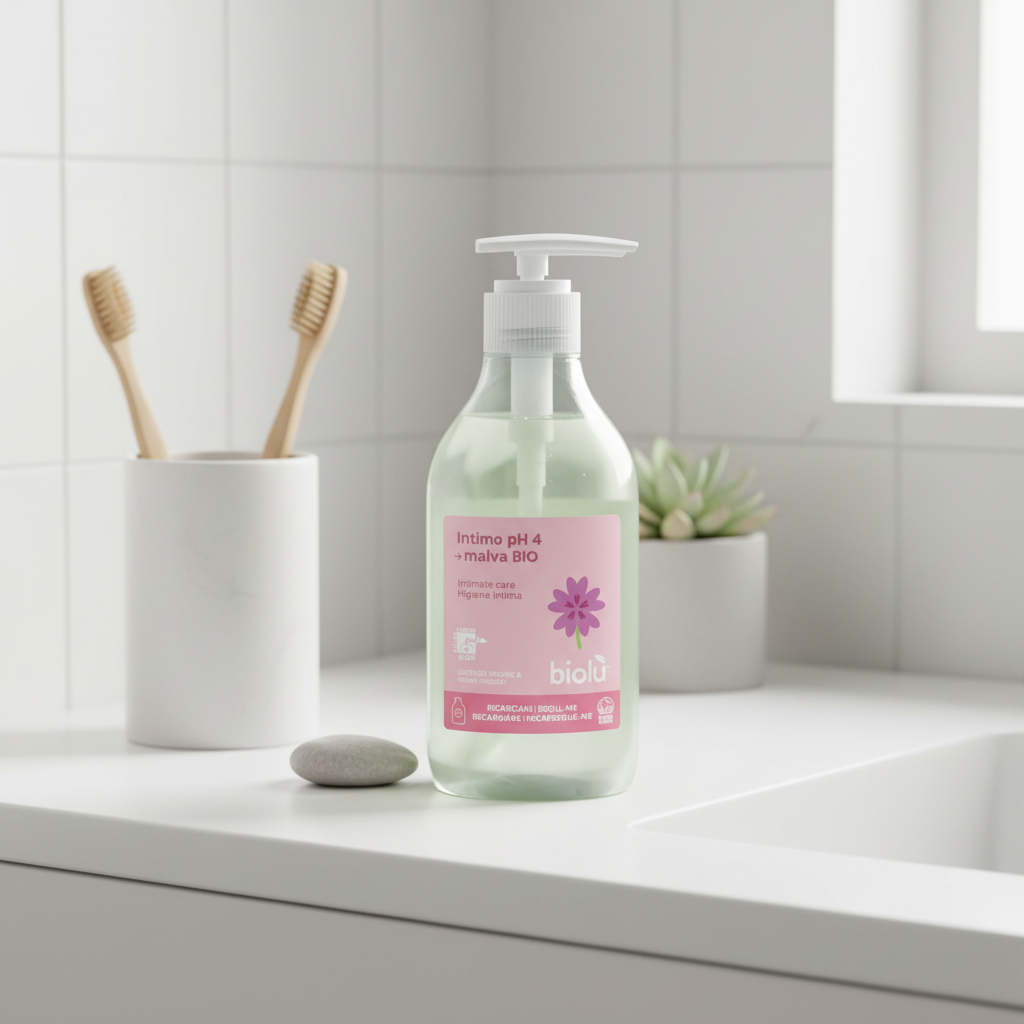 Gel Intim Bio cu Nalbă și Eucalipt - pH 4.0 Echilibrant și Calmant - Biolu 250ml 2