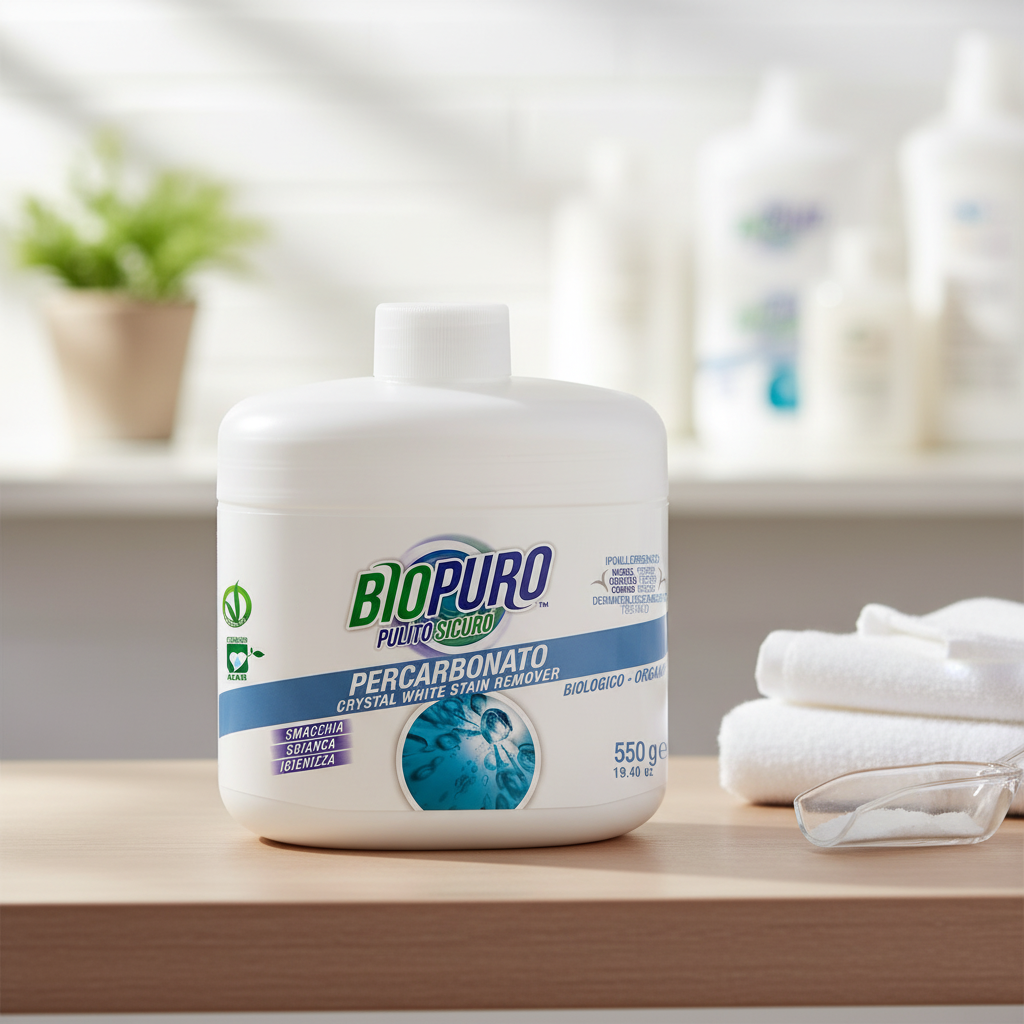 Detergent Pudră Ecologic pentru Scoaterea Petelor cu Oxigen Activ Biopuro, Hipoalergen și Vegan, 550g