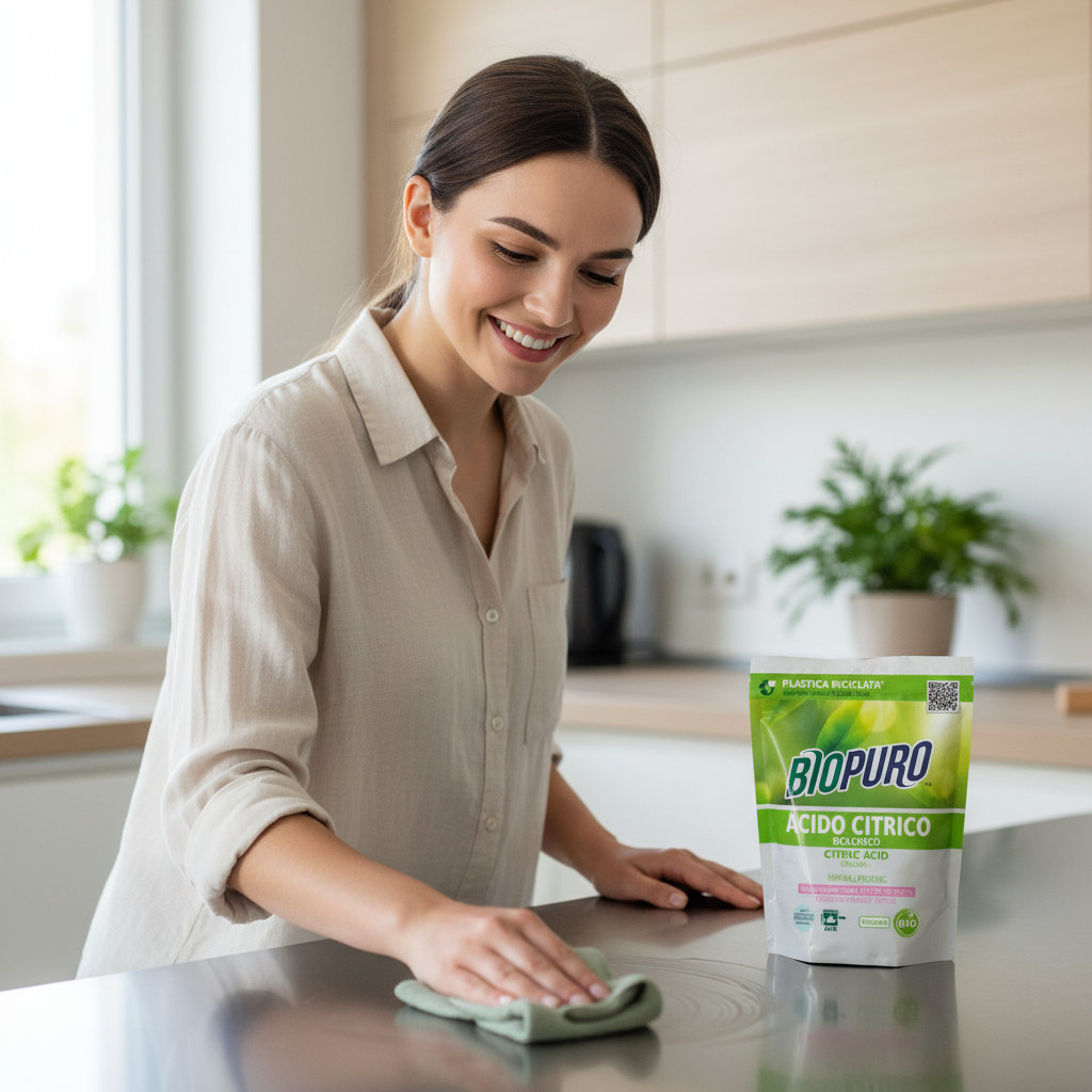 Acid Citric Ecologic pentru Rufe Biopuro 450g | Balsam, Detartrant și Agent de Clătire Hipoalergenic, Certificat Organic 3