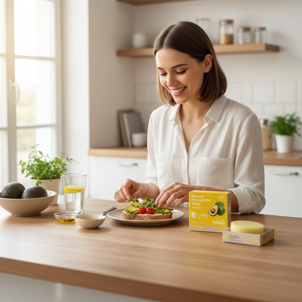 Balsam de Păr Solid Nutritiv cu Avocado Ecologic, 60g, Biolu - Hidratare Intensă și Zero Waste 3