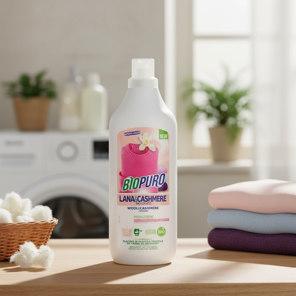 Detergent Ecologic Hipoalergen pentru Lână și Cașmir Biopuro, 1L - Protecție Naturală a Fibrelor