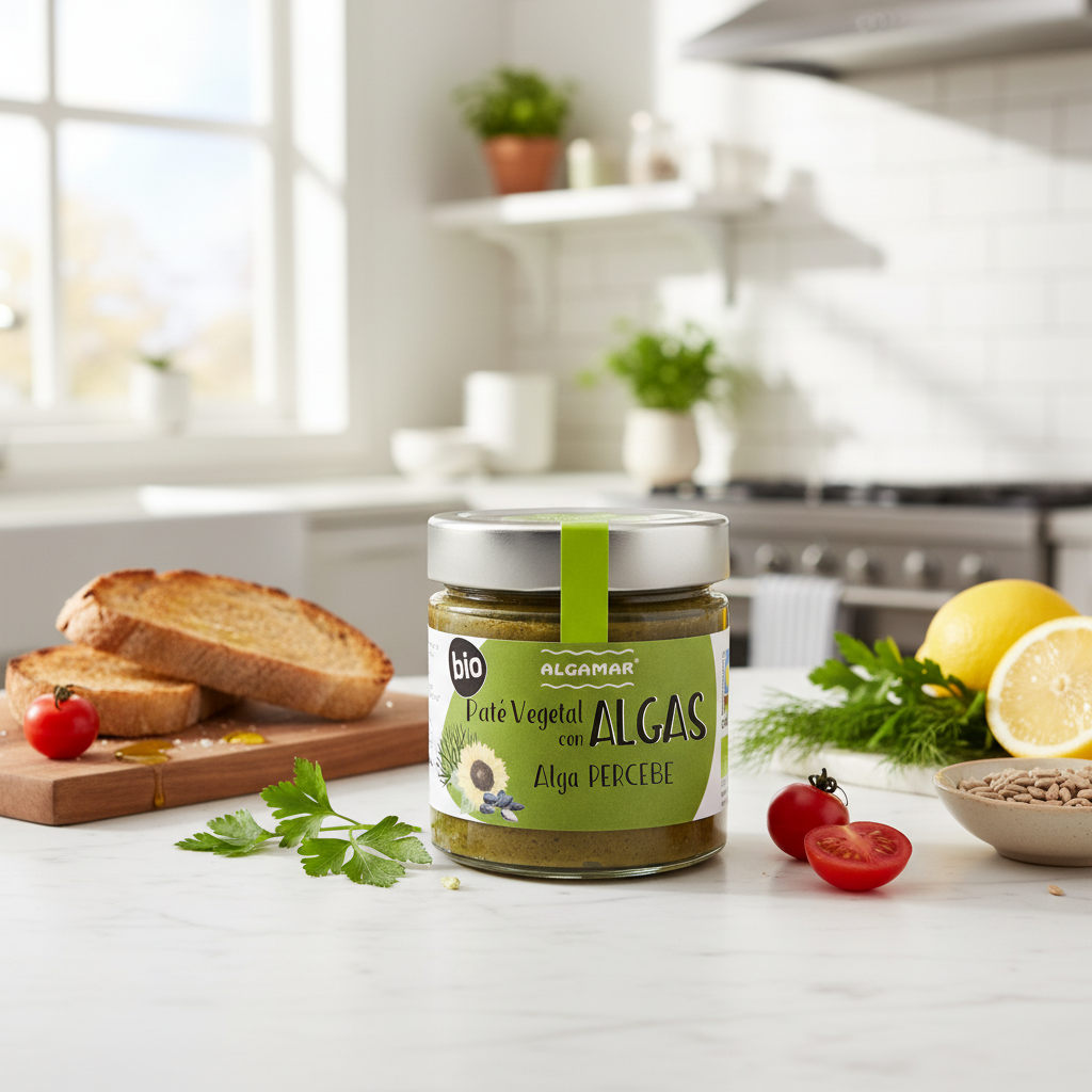 Cremă Tartinabilă Bio cu Alge Percebe (Codium) - Paté Vegan Algamar 180g 2
