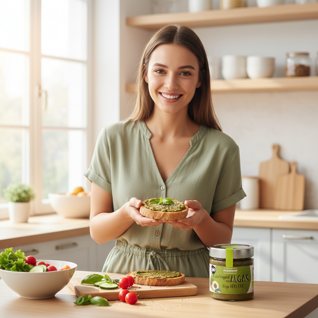 Cremă Tartinabilă Bio cu Alge Percebe (Codium) - Paté Vegan Algamar 180g 3