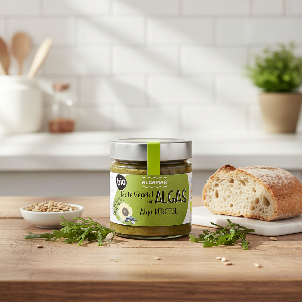 Cremă Tartinabilă Bio cu Alge Percebe (Codium) - Paté Vegan Algamar 180g