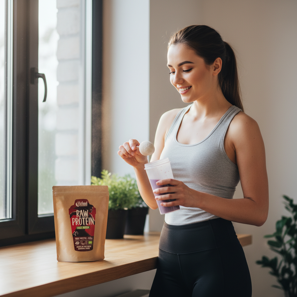 Pudră Proteică Raw Vegană Fruit Antiox Bio cu Superalimente - Lifefood 450g 3