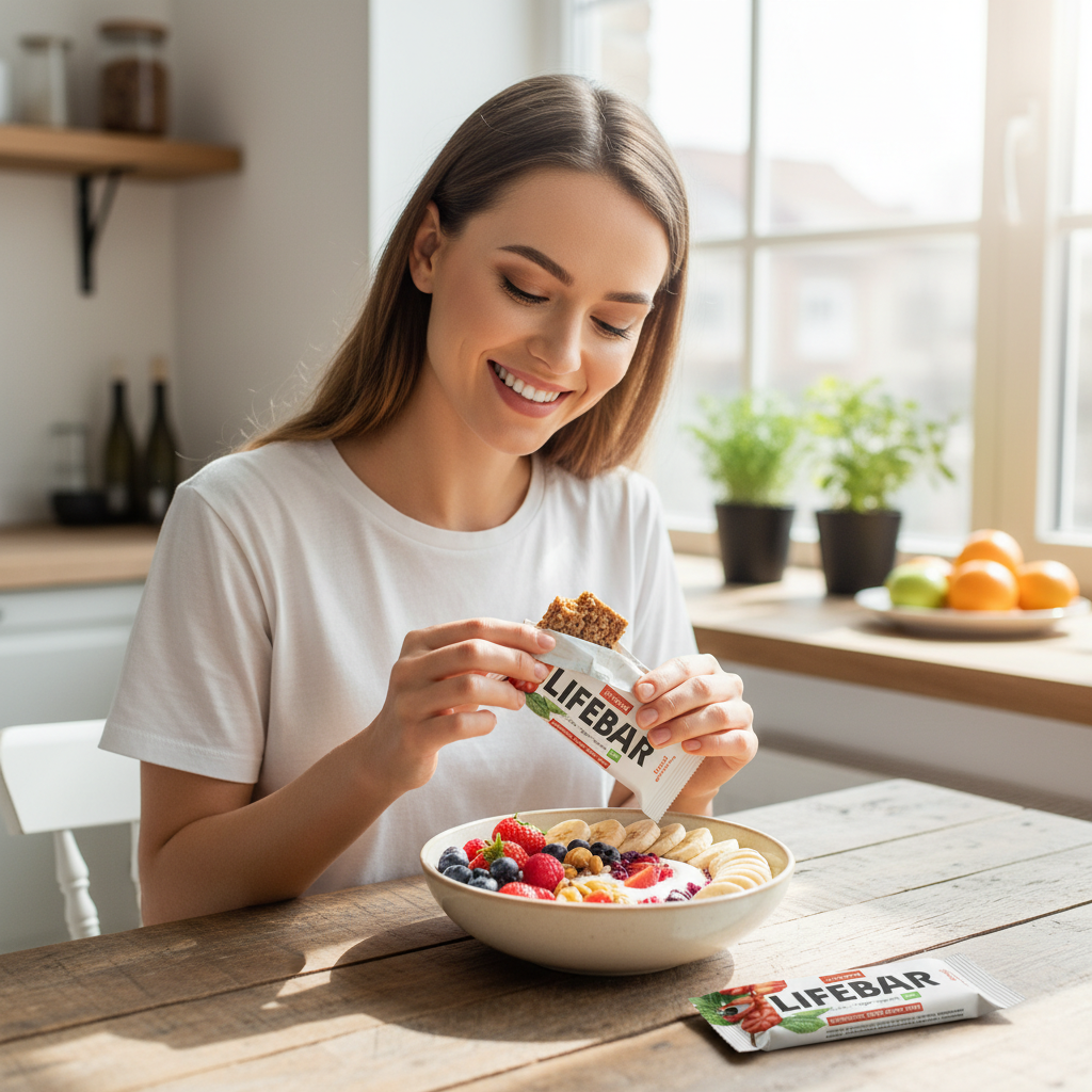 Baton Energizant Bio Lifebar cu Nuci Braziliene și Guarana – Raw Vegan, Fără Gluten 40g 3