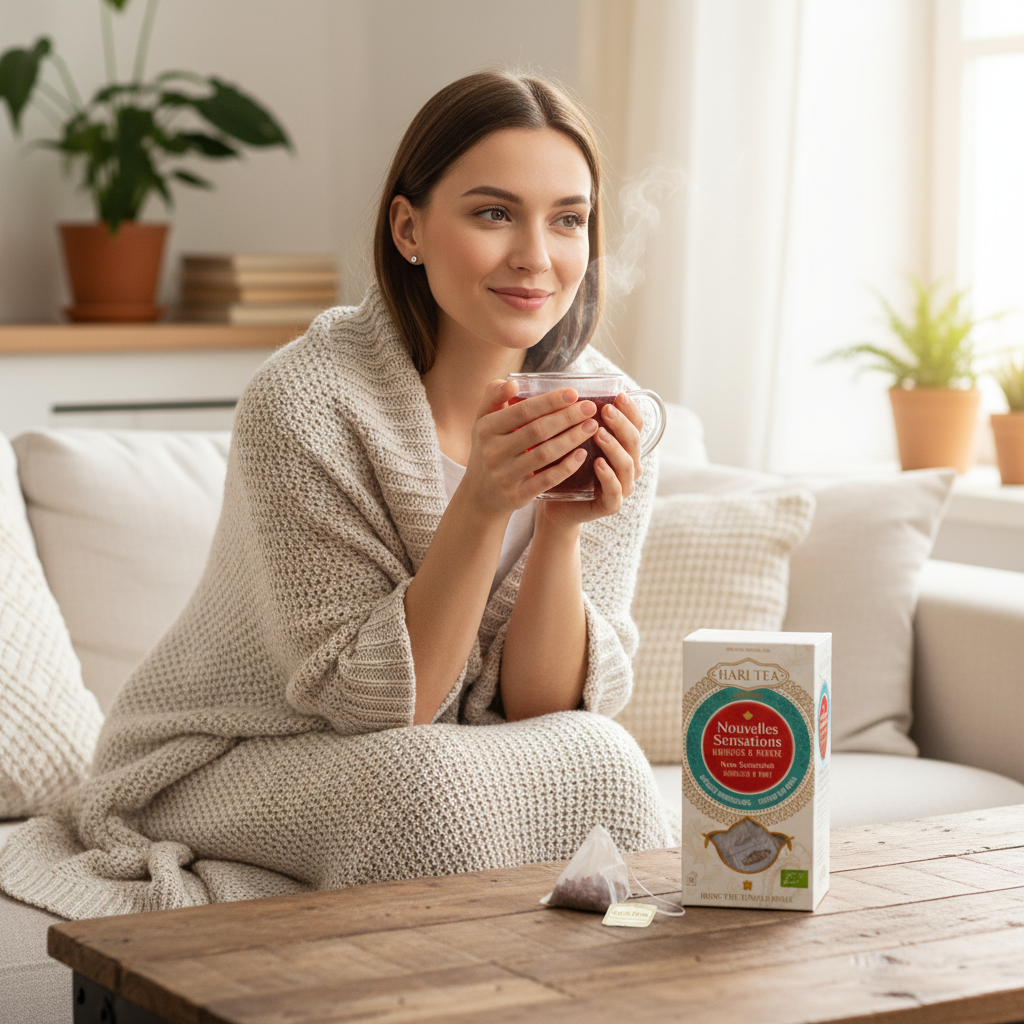 Ceai Bio New Sensation Hari Tea - Infuzie Revigorantă de Hibiscus și Mentă (10 Săculețe Bumbac) 3