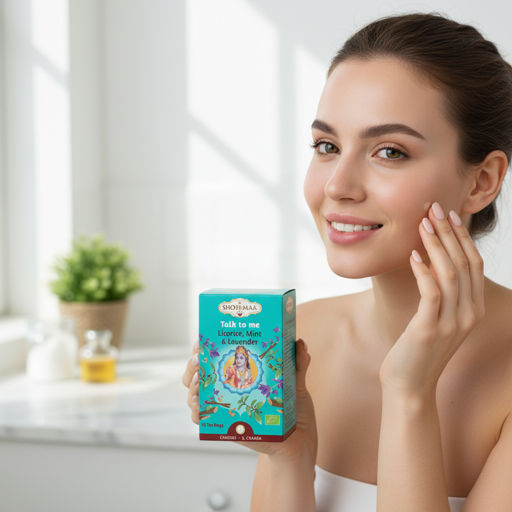 Ceai Ayurvedic Bio Shotimaa „Talk to Me” - Echilibru pentru Chakra 5 cu Mentă, Lemn Dulce și Lavandă 3