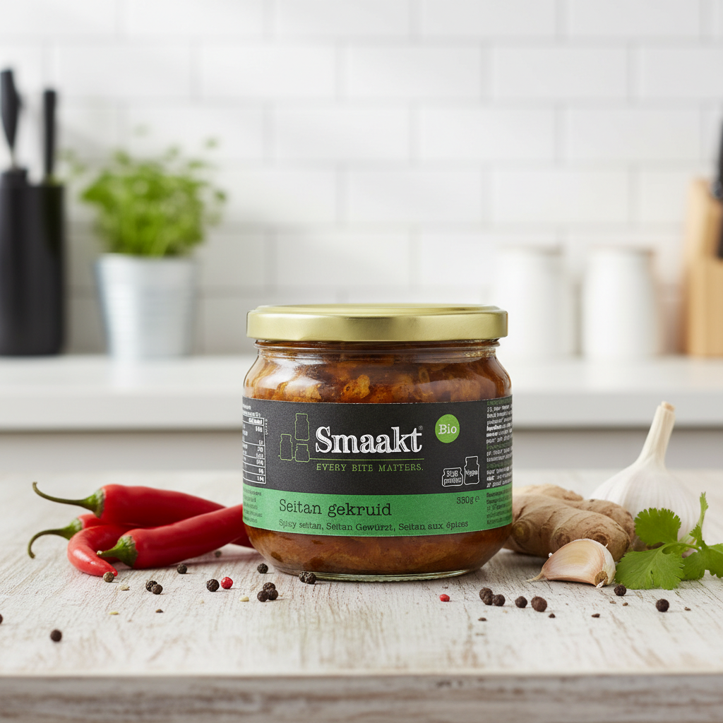 Seitan Picant Bio Smaakt - Alternativă Vegană la Carne, Bogată în Proteine 350g